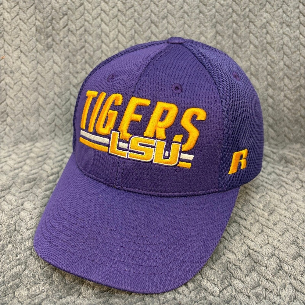Russell Athletic LSU Tigers Purple Mesh Back Hat Adjustable Baseball Cap 0835